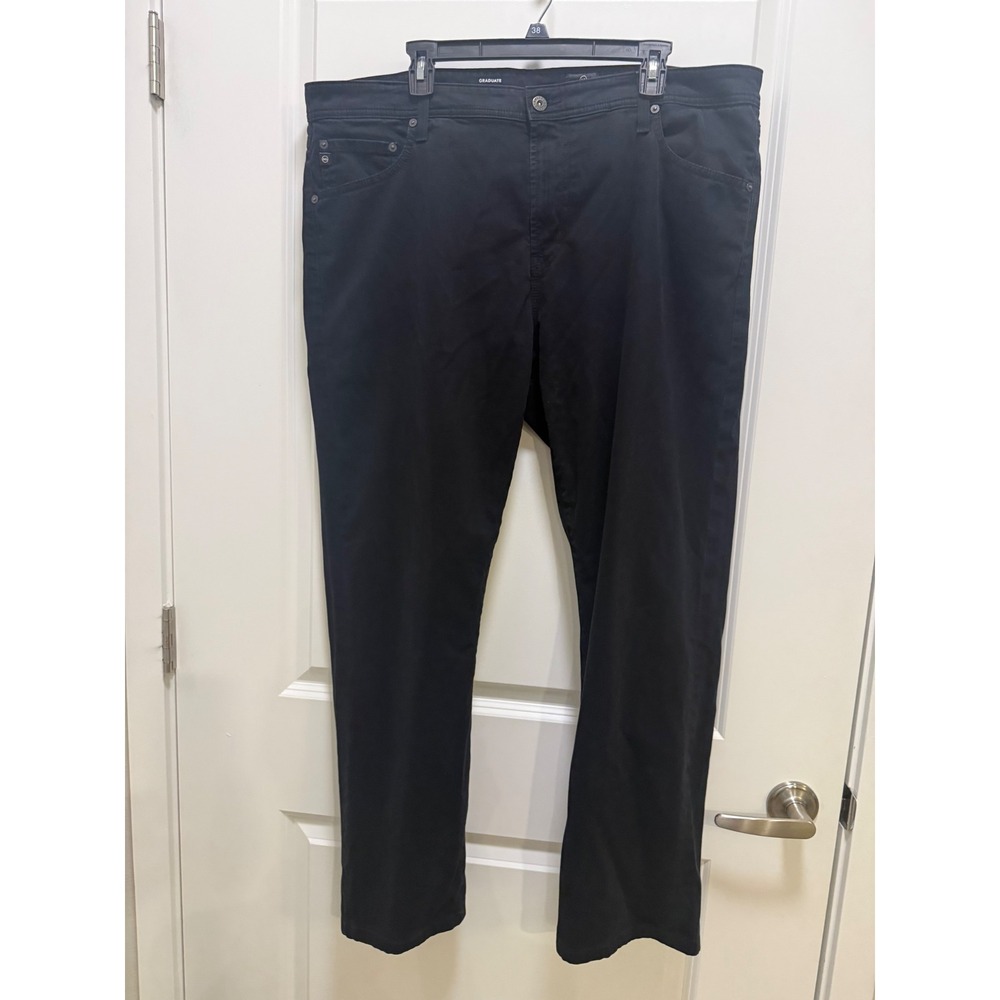 AG Adriano Goldschmied Graduate Tailored Leg Pants Mens 40x34 Black Chino Jeans